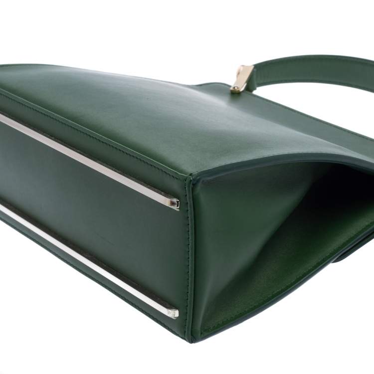 Pre Owned Balenciaga Green Leather Le Dix Cartable Top Handle Bag