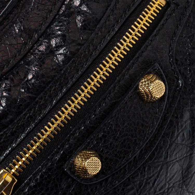 Pre Owned Balenciaga Black Leather Mini Classic City RH Tote