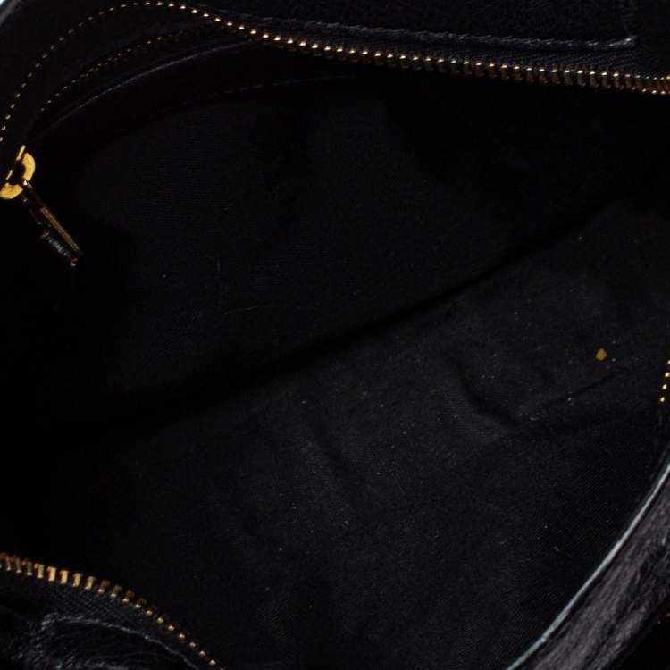 Pre Owned Balenciaga Black Leather Mini Classic City RH Tote