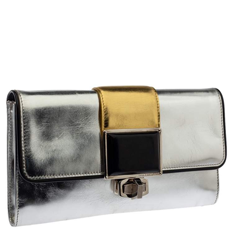Pre Owned Balenciaga Multicolor Leather Cherche Clutch