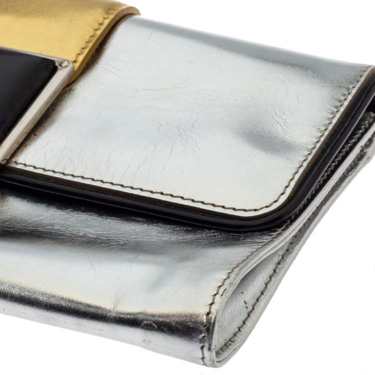 Pre Owned Balenciaga Multicolor Leather Cherche Clutch
