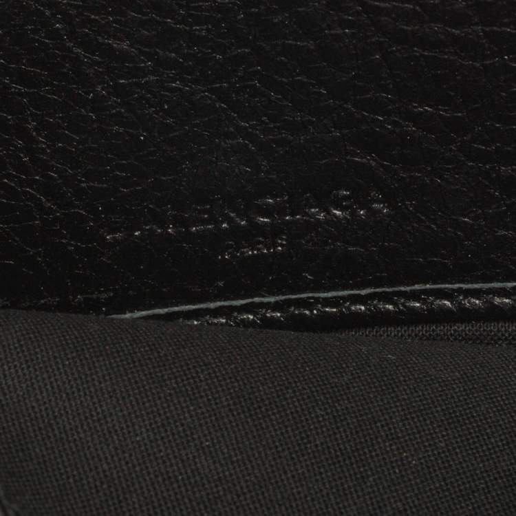 Pre Owned Balenciaga Black Leather City Zip Around Wallet
