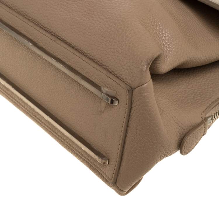 Pre Owned Balenciaga Beige Leather Le Dix Cartable Top Handle Bag