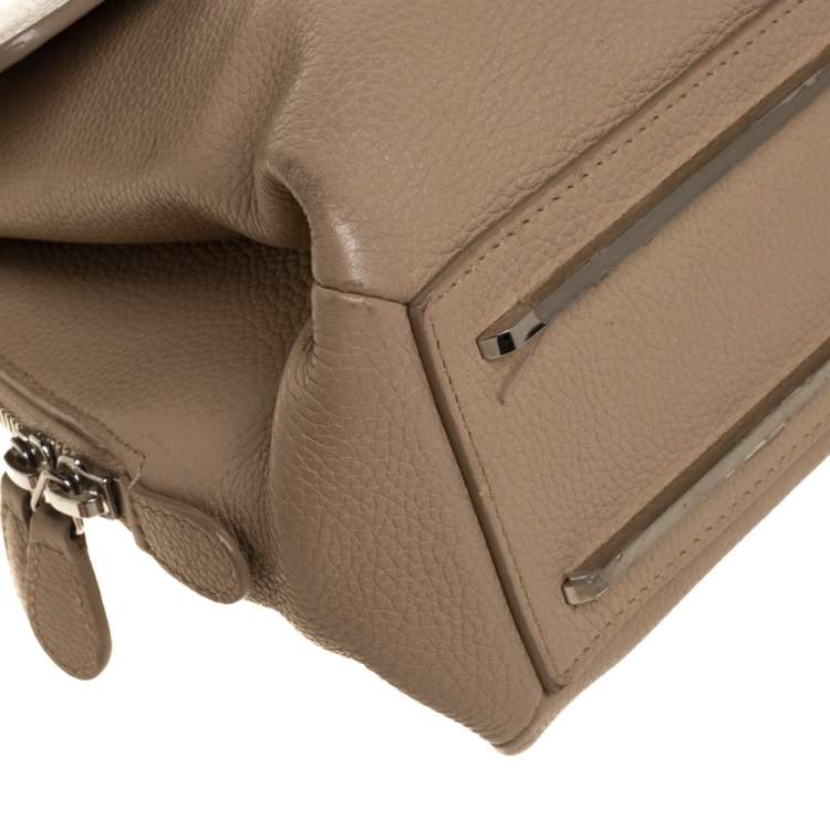 Pre Owned Balenciaga Beige Leather Le Dix Cartable Top Handle Bag