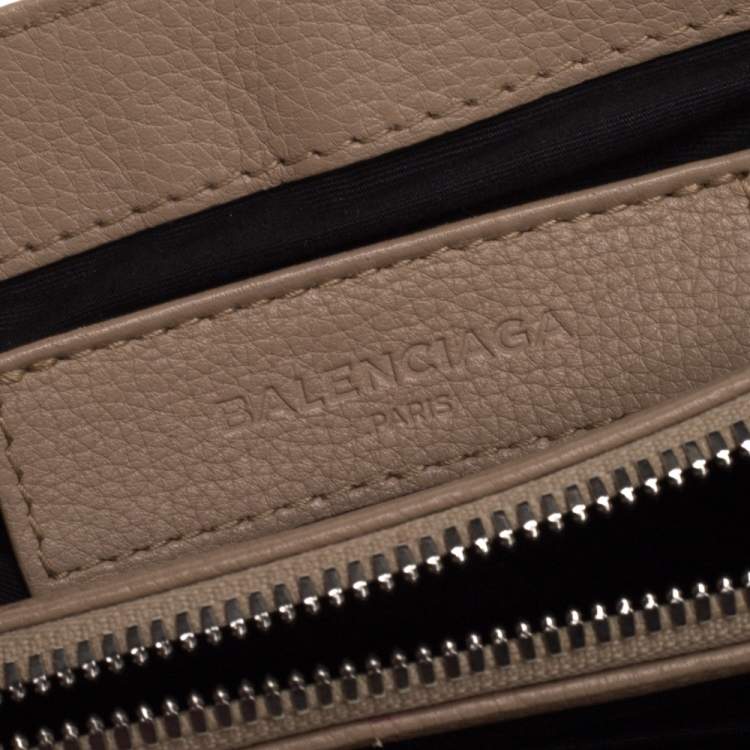 Pre Owned Balenciaga Beige Leather Le Dix Cartable Top Handle Bag