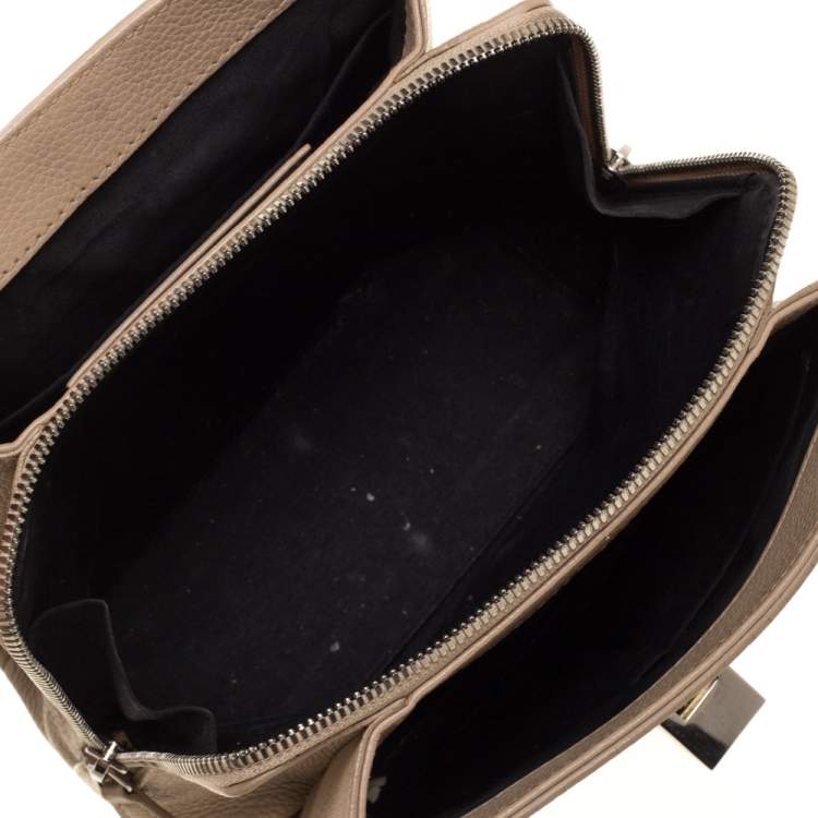 Pre Owned Balenciaga Beige Leather Le Dix Cartable Top Handle Bag