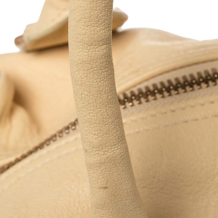 مملوكة مسبقًا Balenciaga Cream Leather Satchel Bag