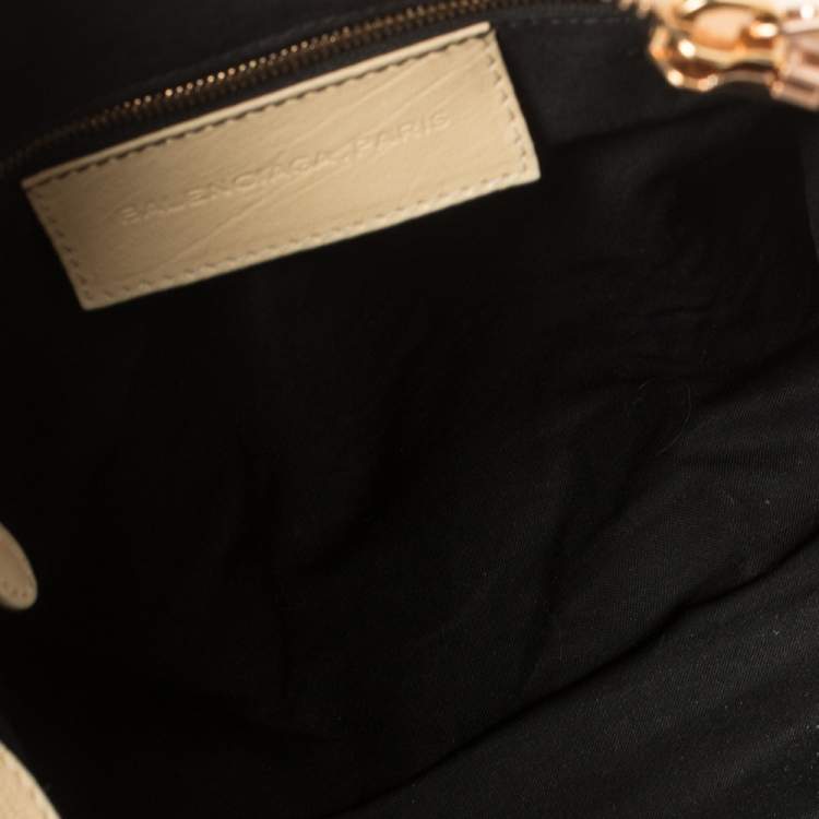 مملوكة مسبقًا Balenciaga Cream Leather Satchel Bag