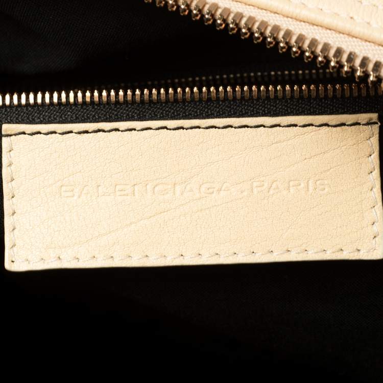 مملوكة مسبقًا Balenciaga Cream Leather Satchel Bag