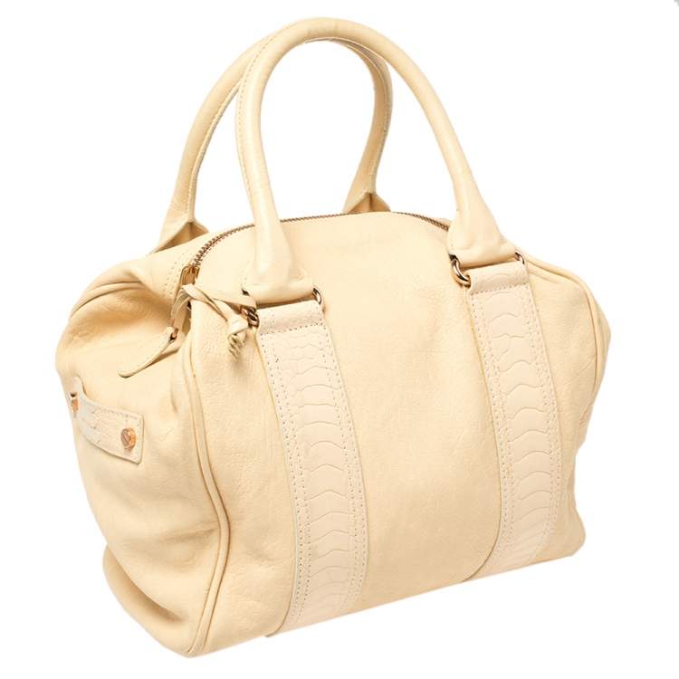 مملوكة مسبقًا Balenciaga Cream Leather Satchel Bag