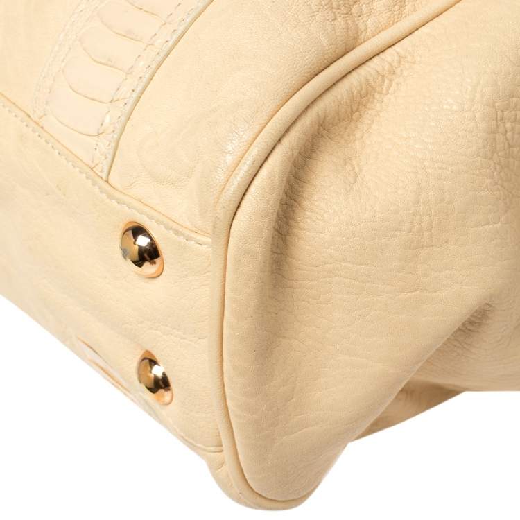 مملوكة مسبقًا Balenciaga Cream Leather Satchel Bag