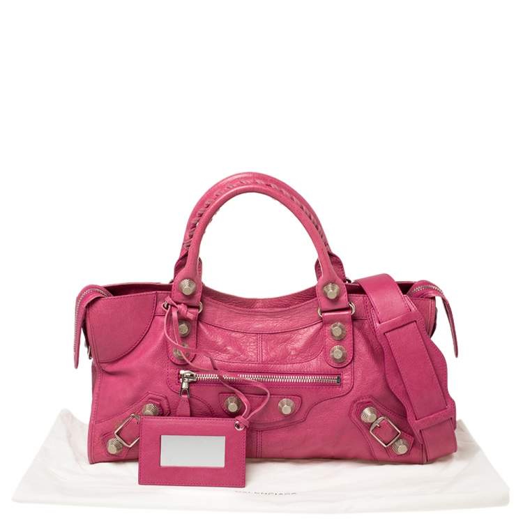 Pre Owned Balenciaga Cyclamen Leather GSH Part Time Tote