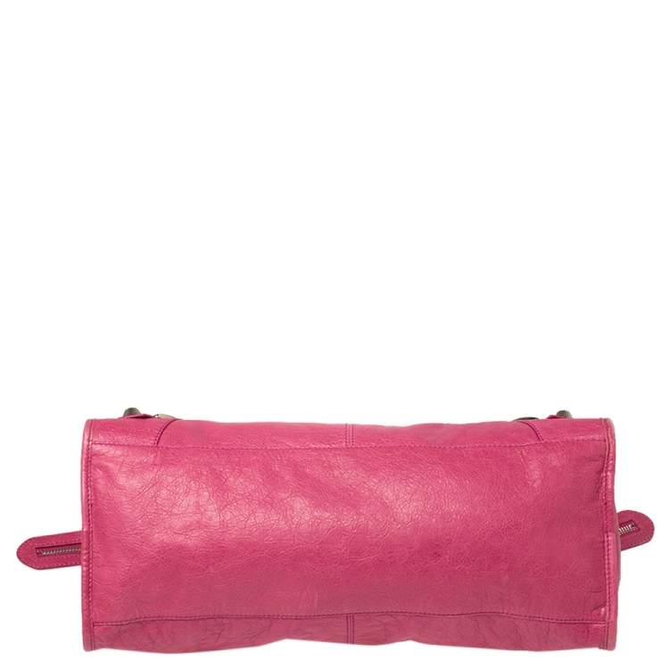 Pre Owned Balenciaga Cyclamen Leather GSH Part Time Tote