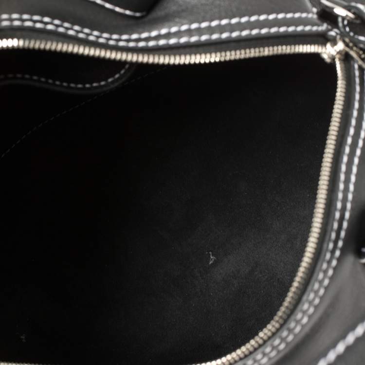 Pre Owned Balenciaga Black Leather Air Hobo 