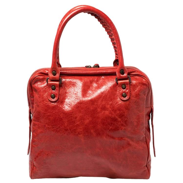 مملوكة مسبقًا Balenciaga Blood Chevre Leather Mini RH Bowling Bag
