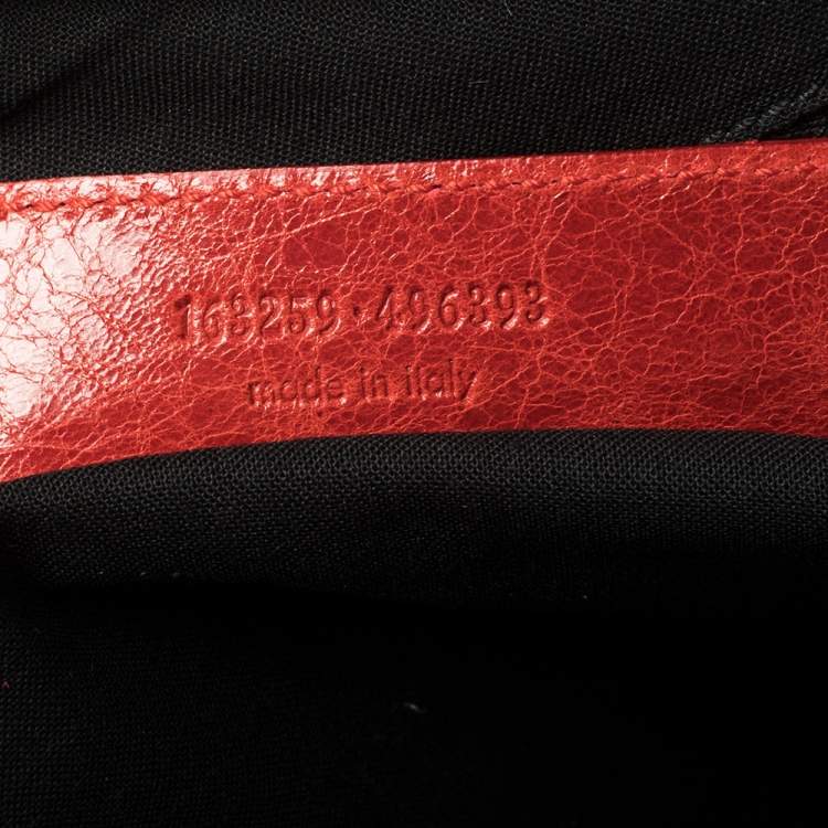 مملوكة مسبقًا Balenciaga Blood Chevre Leather Mini RH Bowling Bag