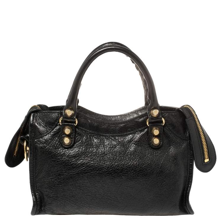 Pre Owned Balenciaga Black Leather Mini Classic City Bag