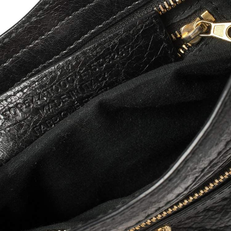 Pre Owned Balenciaga Black Leather Mini Classic City Bag