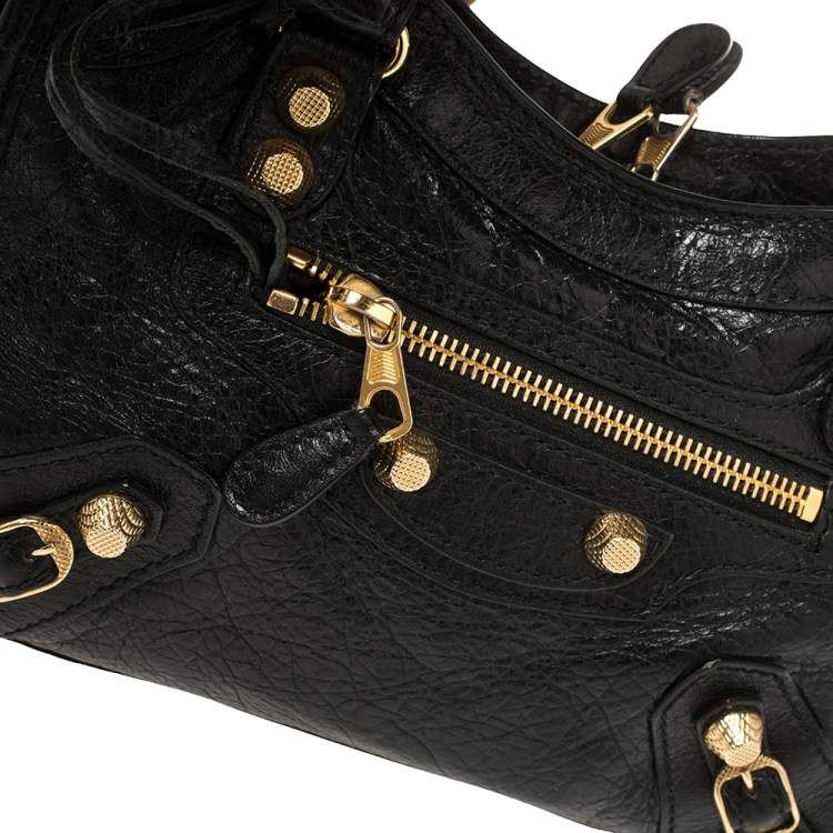 Pre Owned Balenciaga Black Leather Mini Classic City Bag