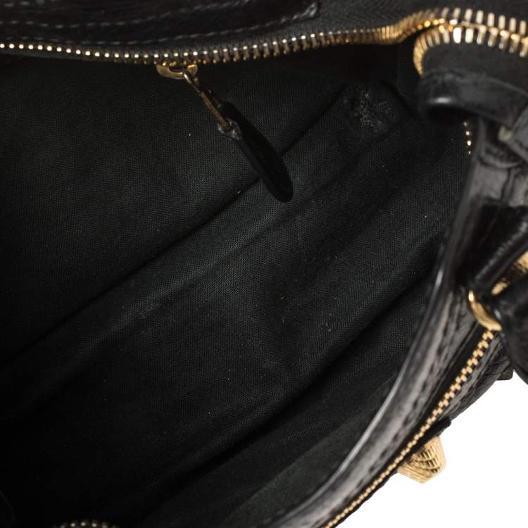 Pre Owned Balenciaga Black Leather Mini Classic City Bag