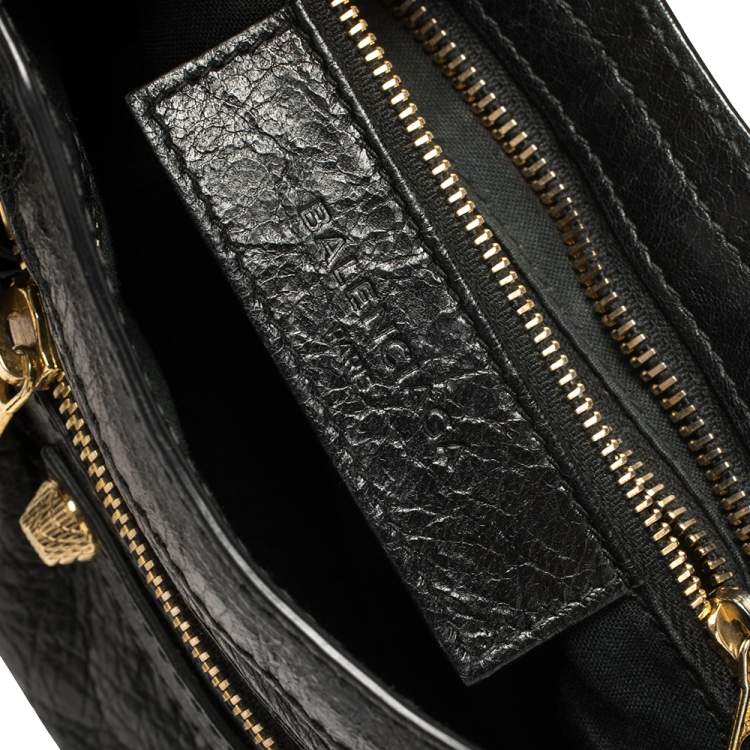 Pre Owned Balenciaga Black Leather Mini Classic City Bag
