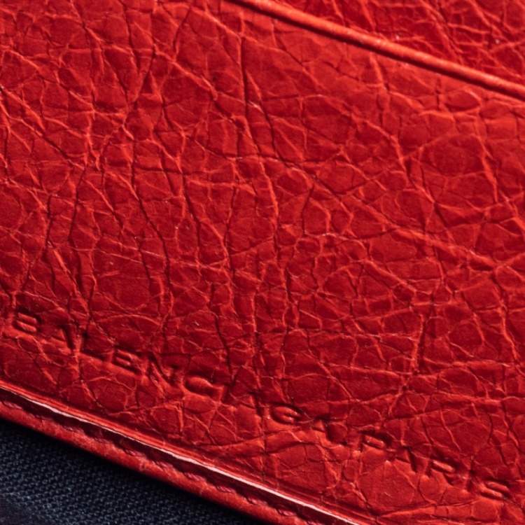Pre Owned Balenciaga Rose Corail Leather City Zip Around Wallet