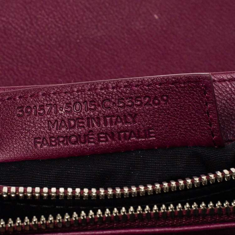 Pre Owned Balenciaga Burgundy Croc Embossed and Leather Le Dix Cartable Top Handle Bag