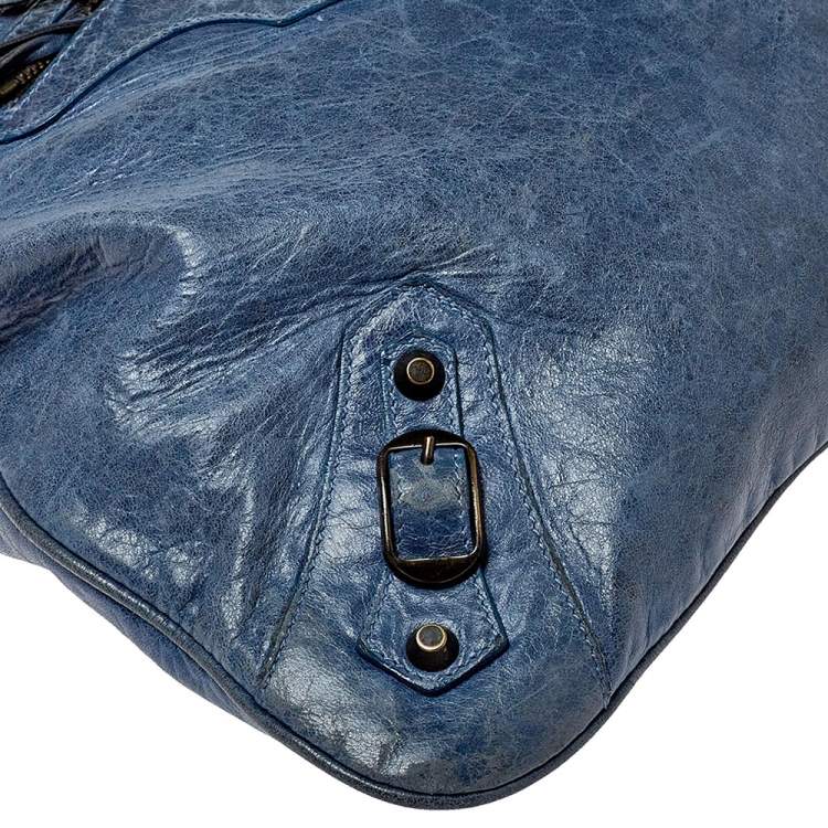 Pre Owned  Balenciaga Ocean Leather RH Flat Messenger Bag