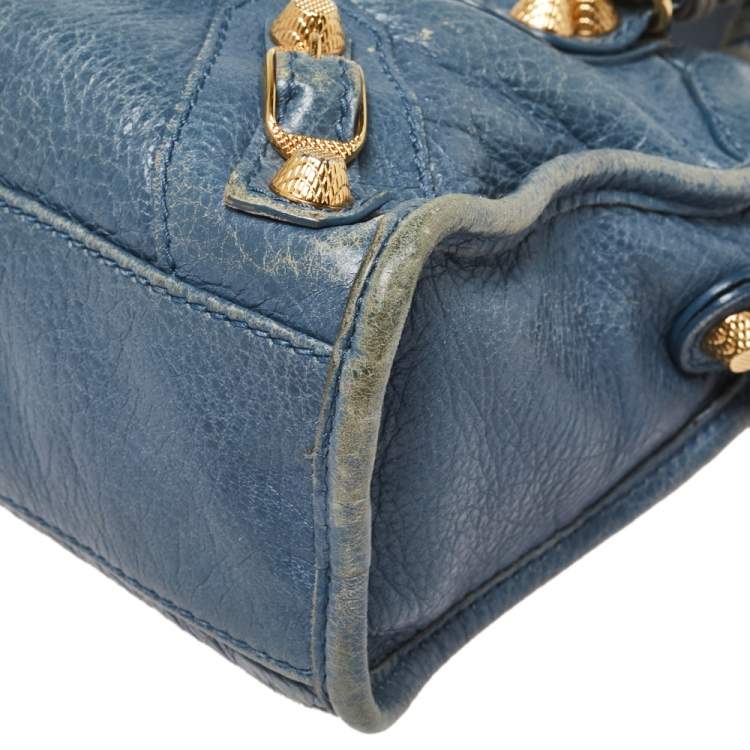 Pre Owned Balenciaga Conard Leather Mini Classic City Tote