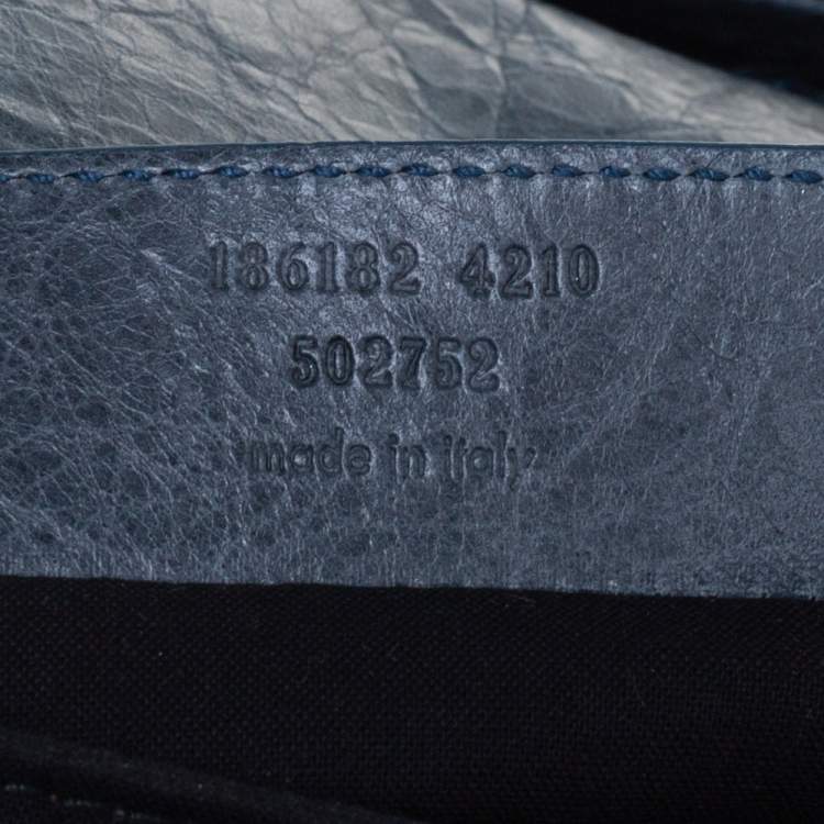 Pre Owned Balenciaga  Vert Menthe Leather Motocross Giant 21 Envelope Clutch