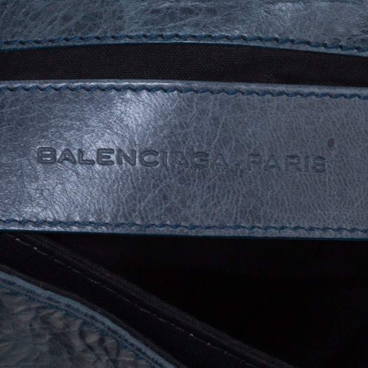 Pre Owned Balenciaga  Vert Menthe Leather Motocross Giant 21 Envelope Clutch