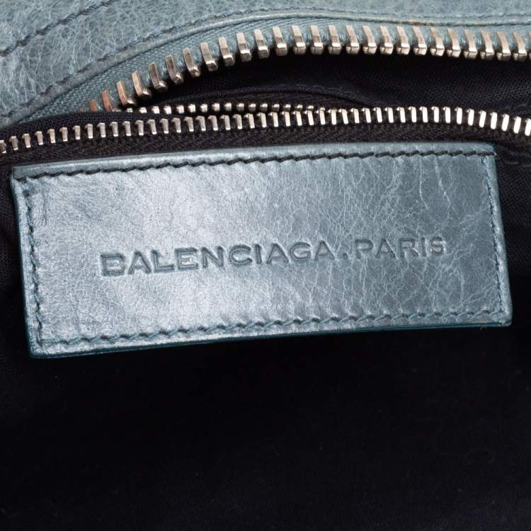 Pre Owned Balenciaga Grey Leather Giant Street Bowler Bag