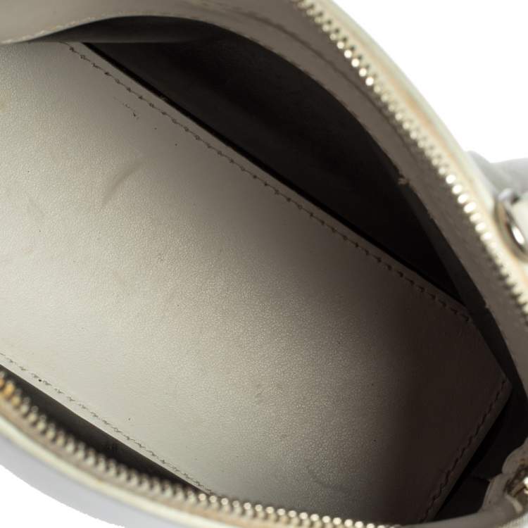 مملوكة مسبقًا Balenciaga White Leather XXS Ville Logo Satchel
