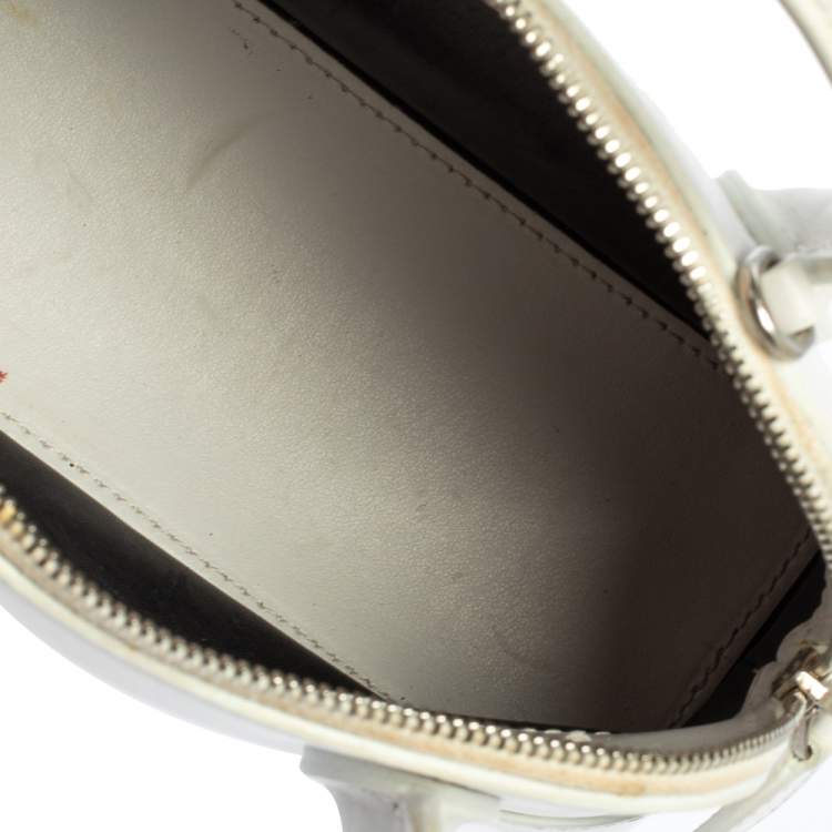 مملوكة مسبقًا Balenciaga White Leather XXS Ville Logo Satchel