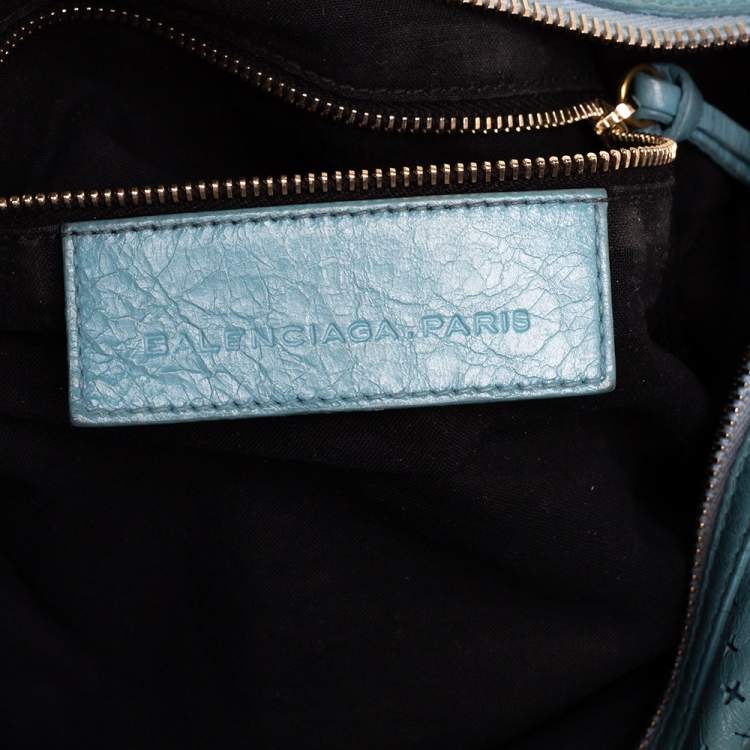 مملوكة مسبقًا Balenciaga Papete Perforated Leather Maxi Twiggy Bag