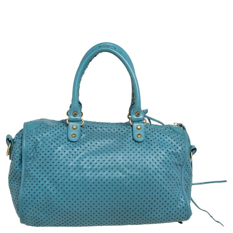 مملوكة مسبقًا Balenciaga Papete Perforated Leather Maxi Twiggy Bag
