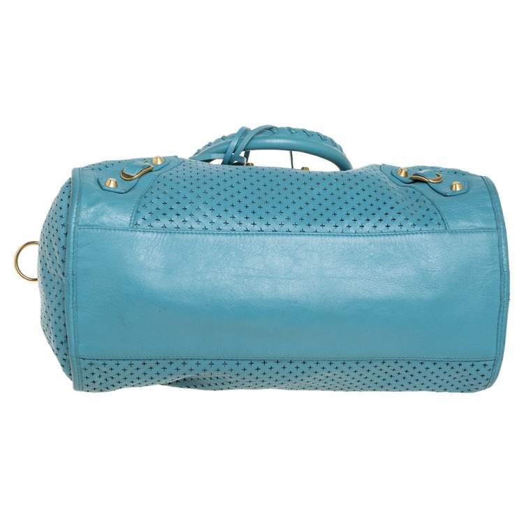 مملوكة مسبقًا Balenciaga Papete Perforated Leather Maxi Twiggy Bag