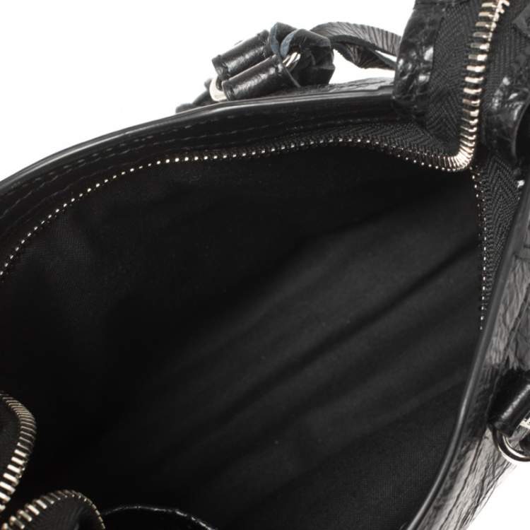 Pre Owned Balenciaga Black Leather Classic Nano City Tote Bag