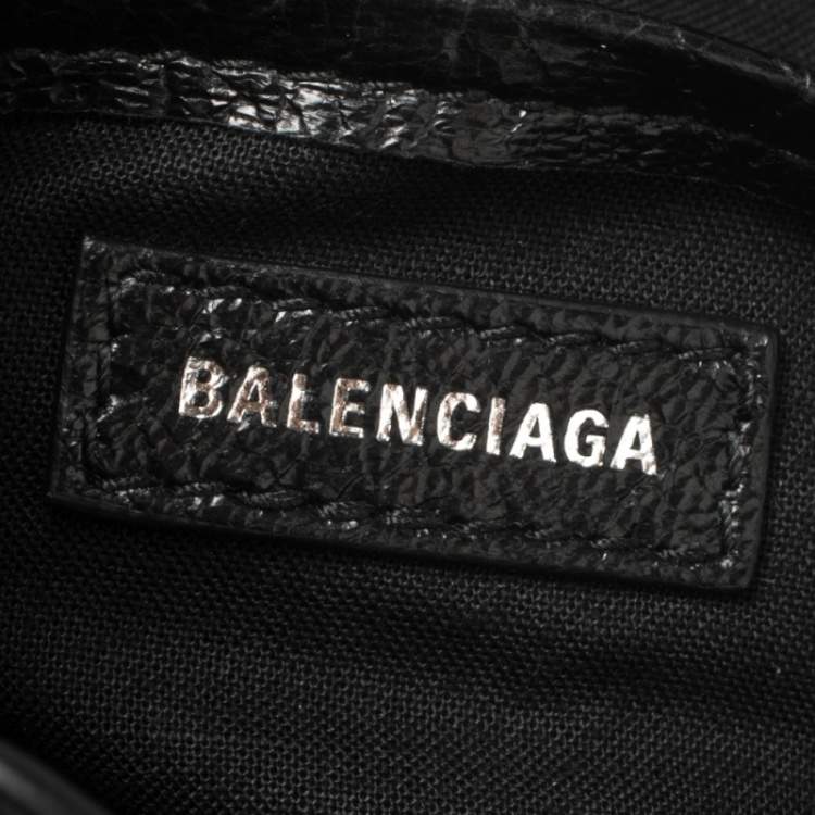 Pre Owned Balenciaga Black Leather Classic Nano City Tote Bag
