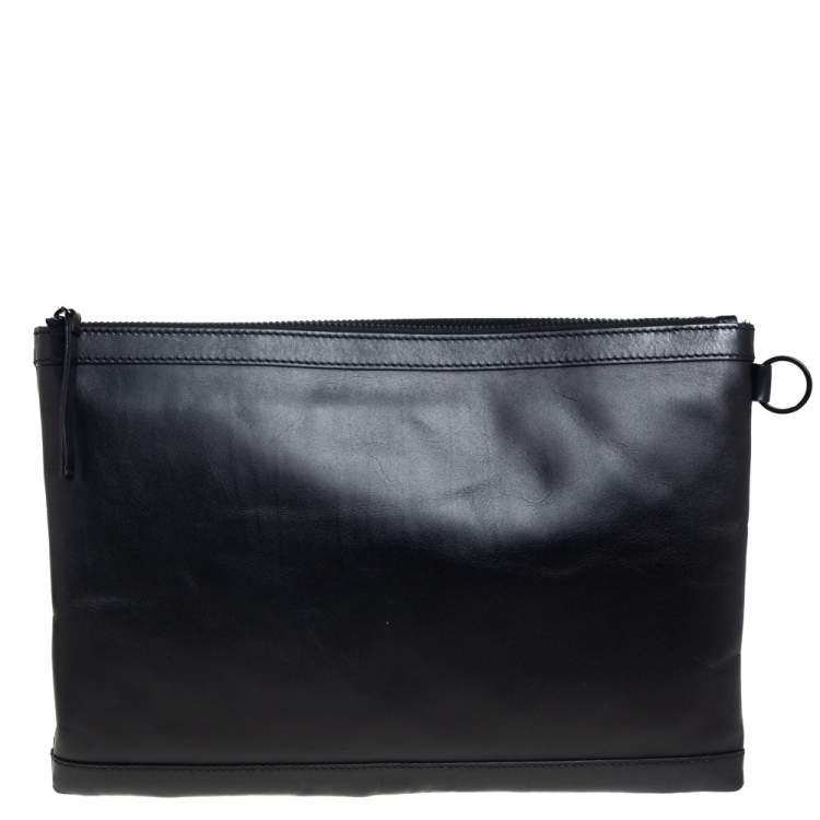 Pre Owned Balenciaga Black Leather Classic City Pouch