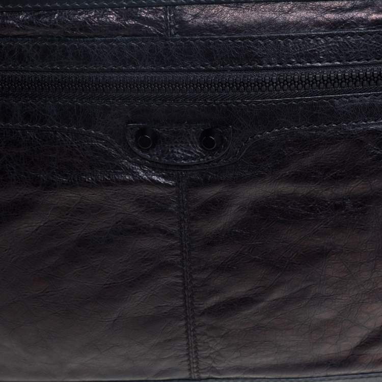 Pre Owned Balenciaga Black Leather Classic City Pouch