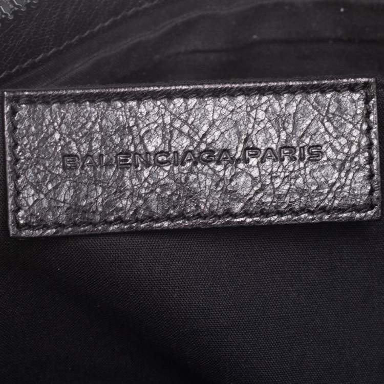 Pre Owned Balenciaga Black Leather Classic City Pouch