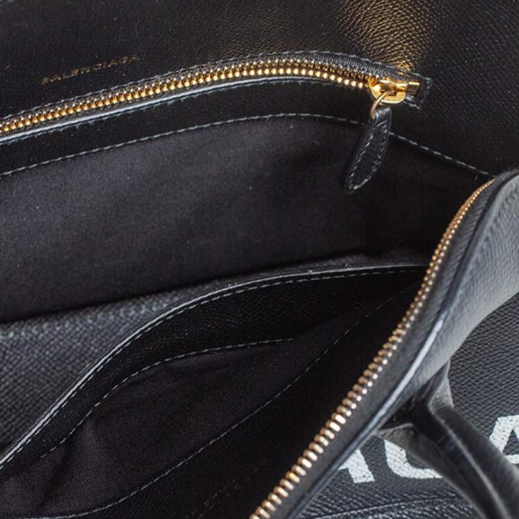 Pre Owned Balenciaga Black Leather S Ville Logo Satchel