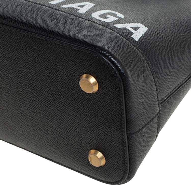 Pre Owned Balenciaga Black Leather S Ville Logo Satchel