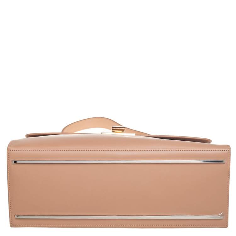 Pre Owned Balenciaga Beige Leather Le Dix Cartable Top Handle Bag