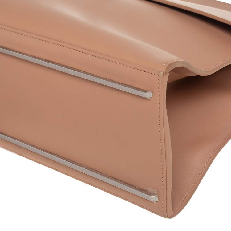 Pre Owned Balenciaga Beige Leather Le Dix Cartable Top Handle Bag