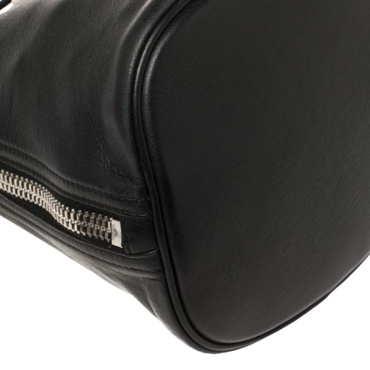 Pre Owned Balenciaga Black Soft Leather Papier Plate Bucket Bag