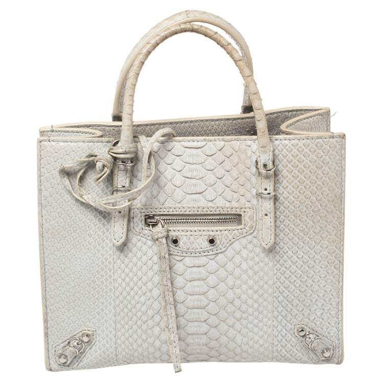 Balenciaga White Leather Mini Papier A4 Tote Bag Balenciaga | The Luxury  Closet