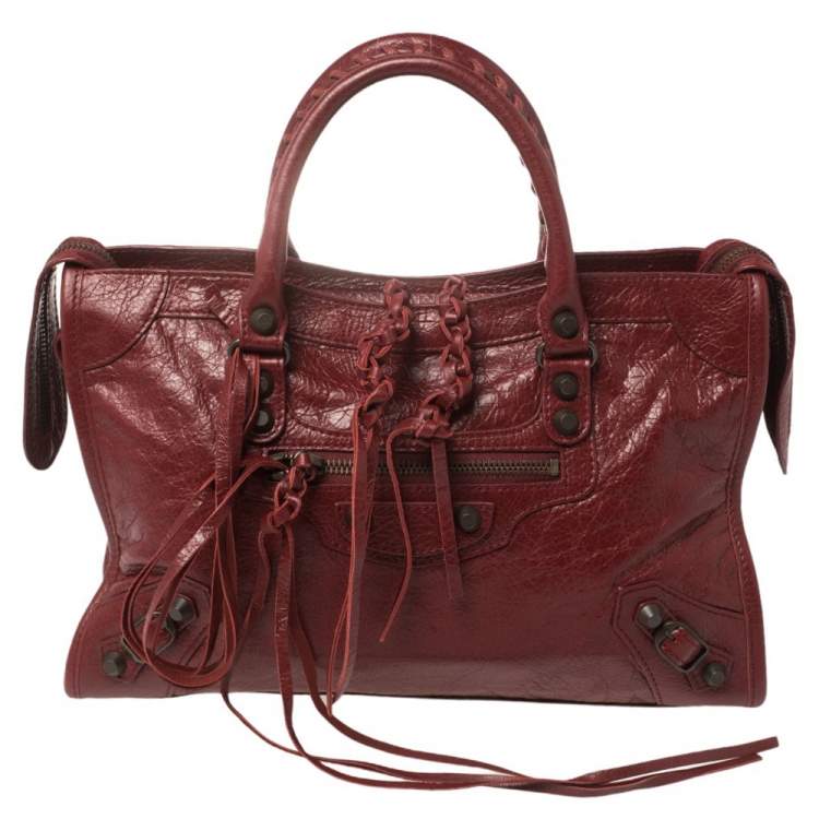 Balenciaga bordeaux bag sale