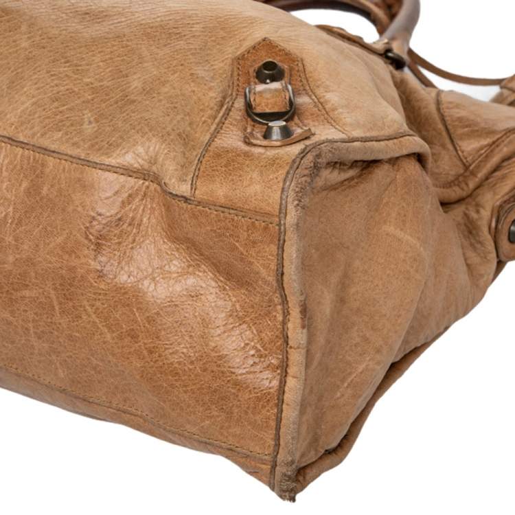 مملوكة مسبقًا Balenciaga Caramel Chevre Leather BH City Bag 